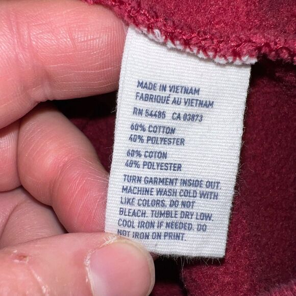 American Eagle Womens Sweatshirt Pullover Round Neck Long Sleeves Red Pink Large - Picture 8 of 8